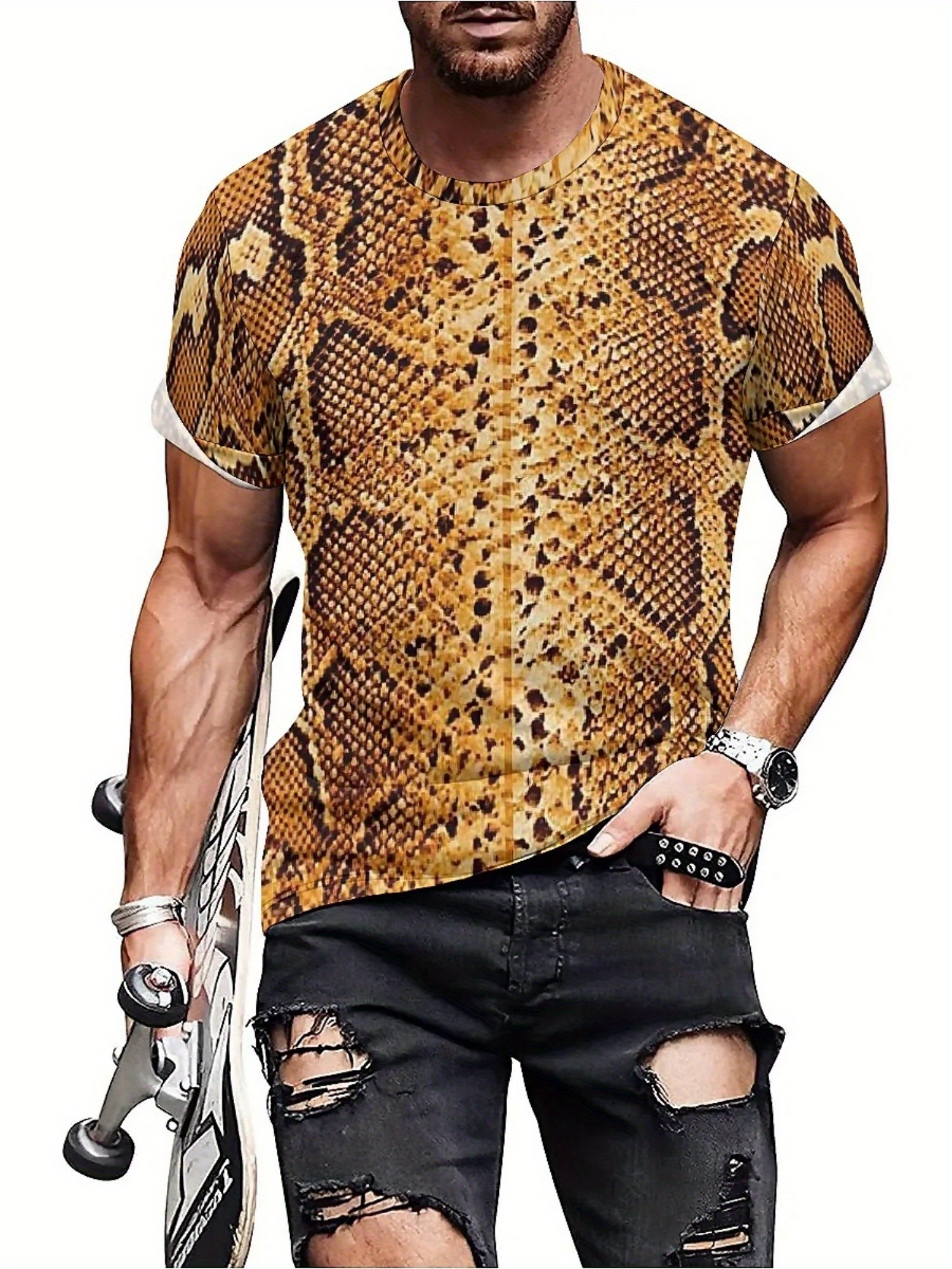Men'S 3D Print Snake Graphic T - Tee Graphic Print recensie en prijs