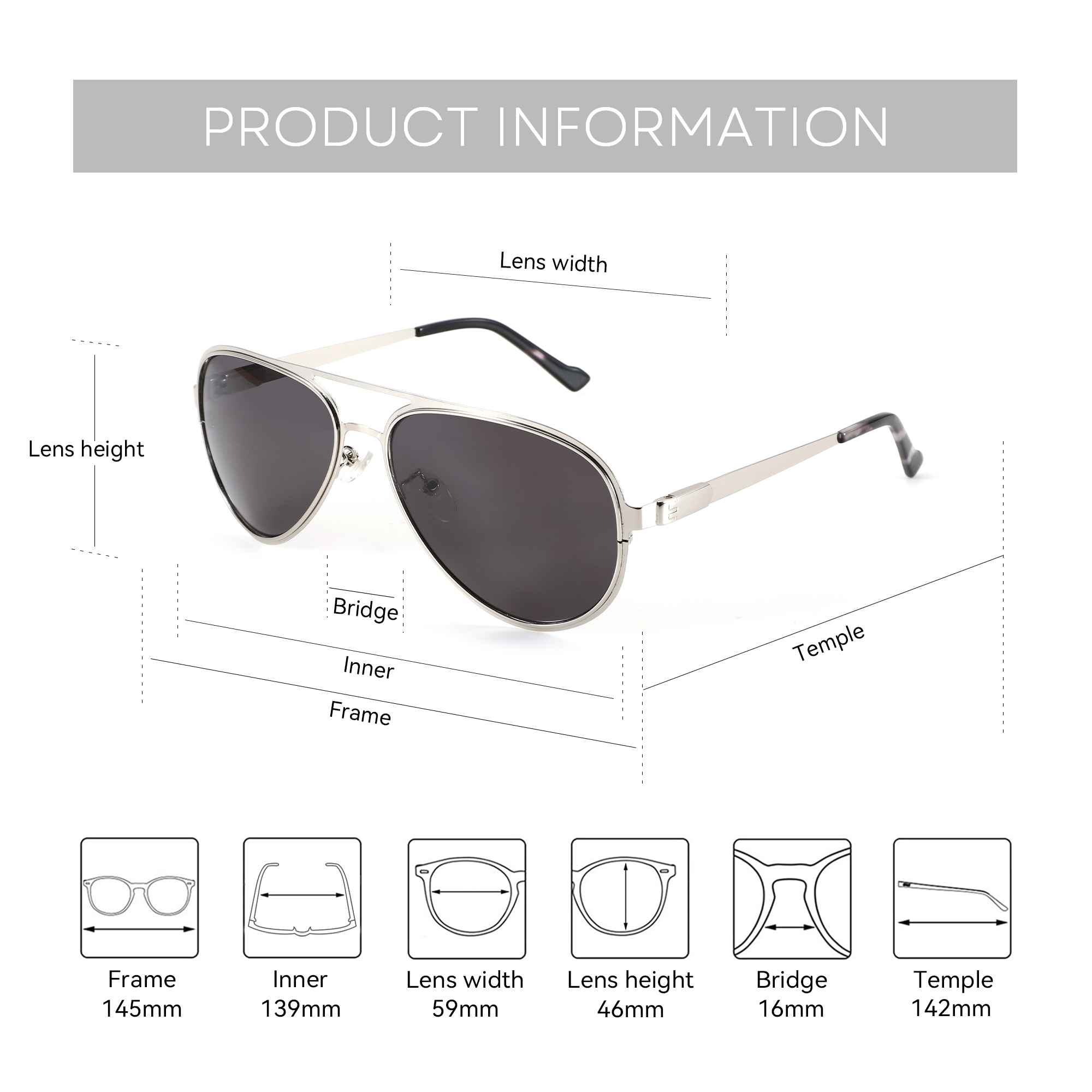 BLUEMOKY XL Size High Quilty M - Sunglasses Aviator Polarized recensie en prijs