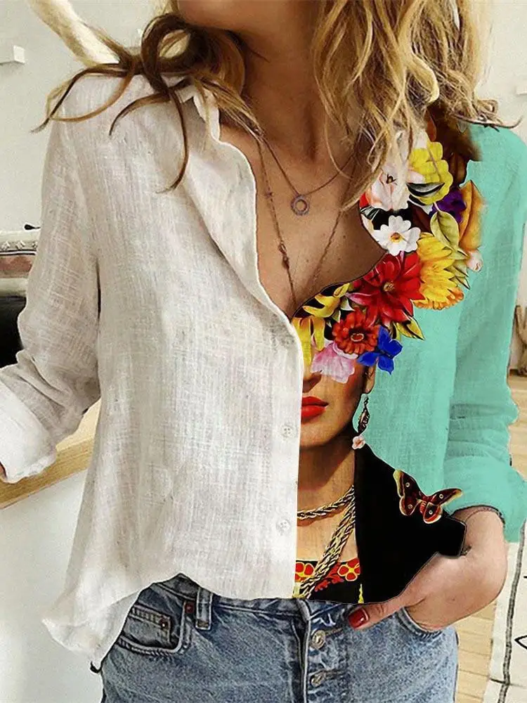 Women Spring And Autumn Long S - Shirt Camp Collar recensie en prijs