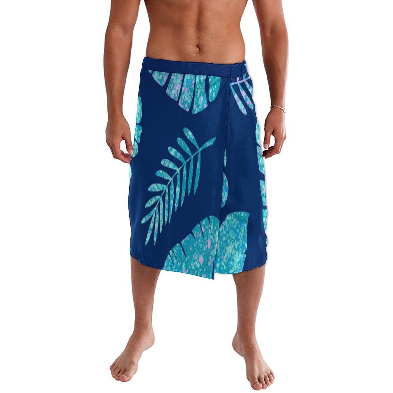 Blue Floral Polynesian Beach W - Sarong Men Wrap recensie en prijs