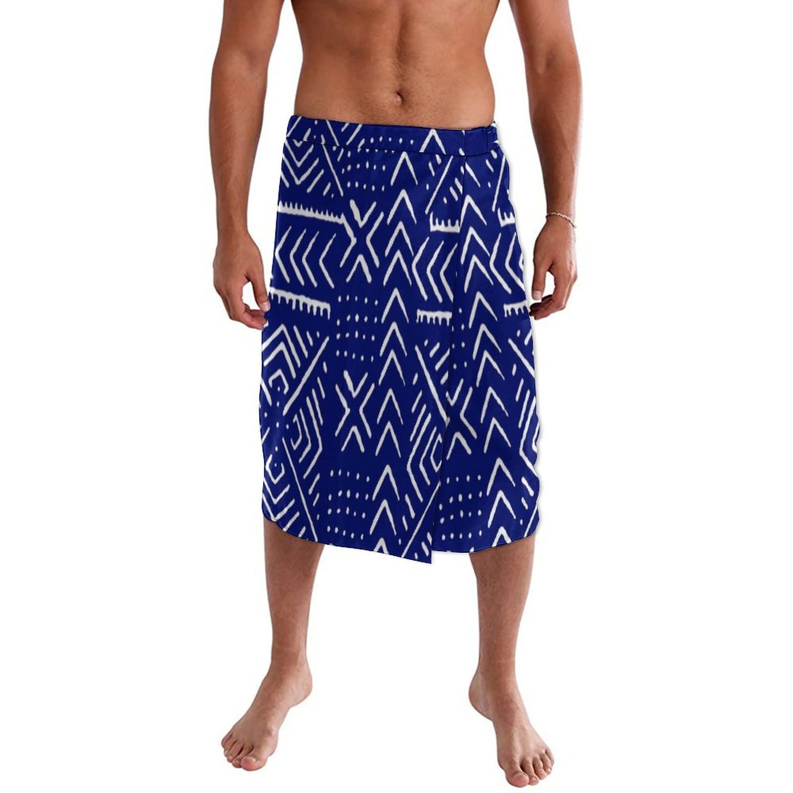 Blue Floral Polynesian Beach W - Sarong Men Wrap recensie en prijs
