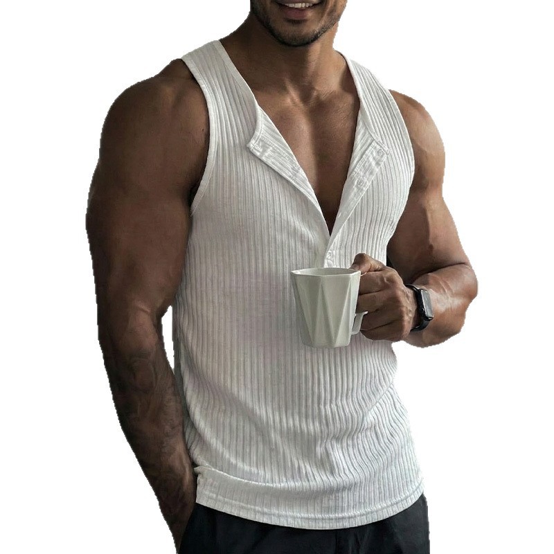 Sporty Tank Top Solid Color Cr - Tank Top Muscle recensie en prijs