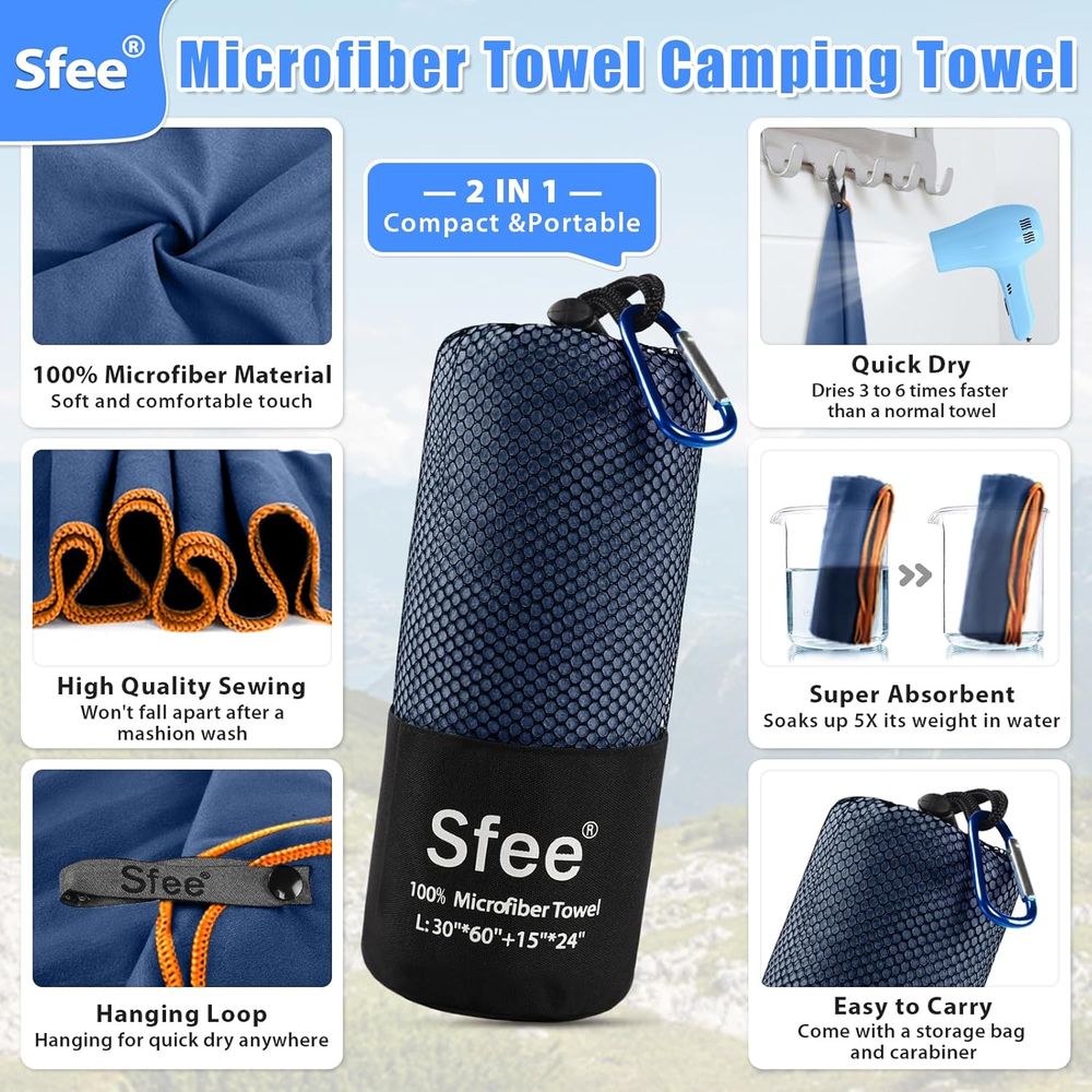 Compact Large Absorbent Travel - Beach Towel Large recensie en prijs