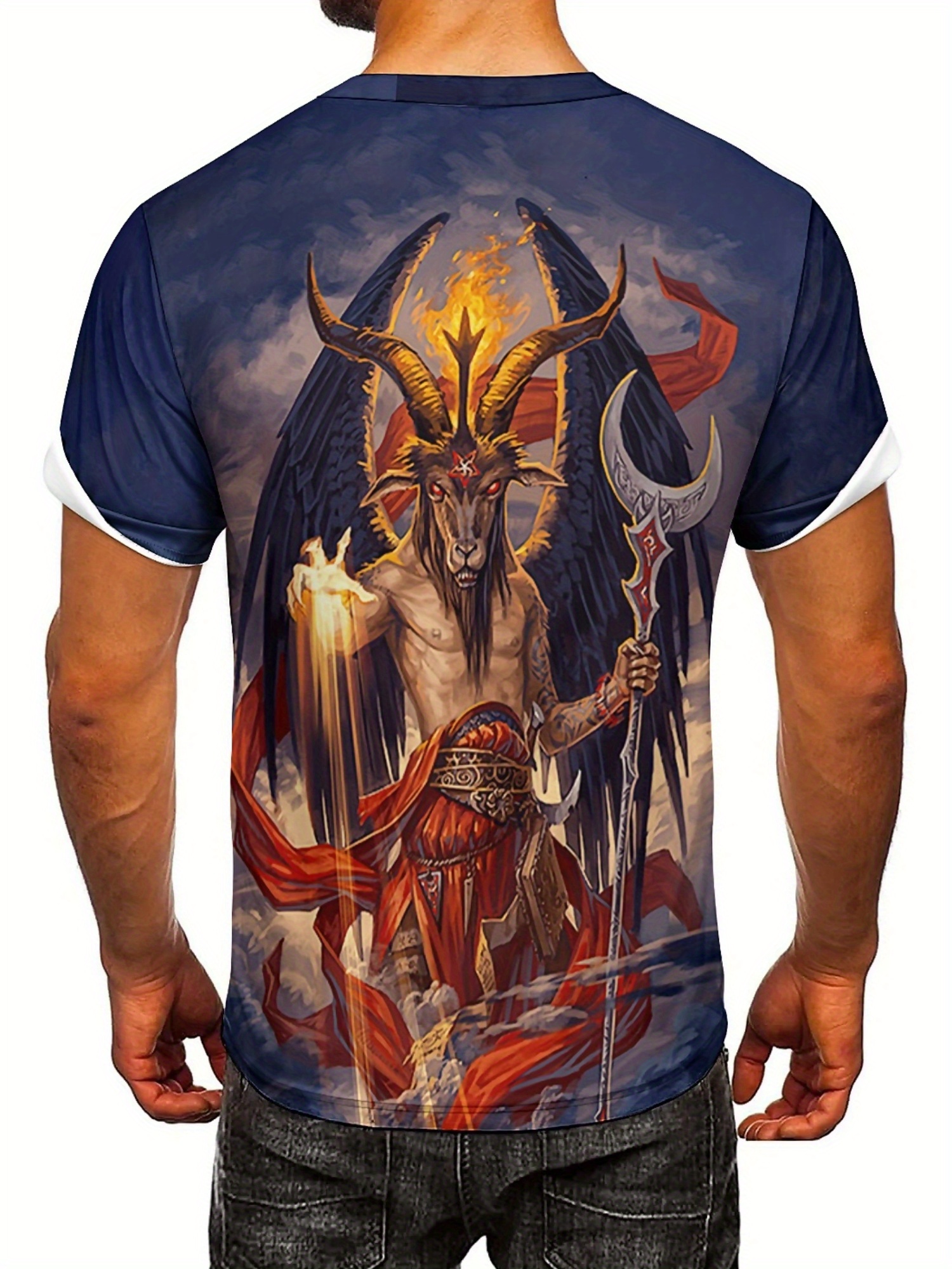 Men's 3D Demon Print T-Shirt | - Tee Graphic Print recensie en prijs