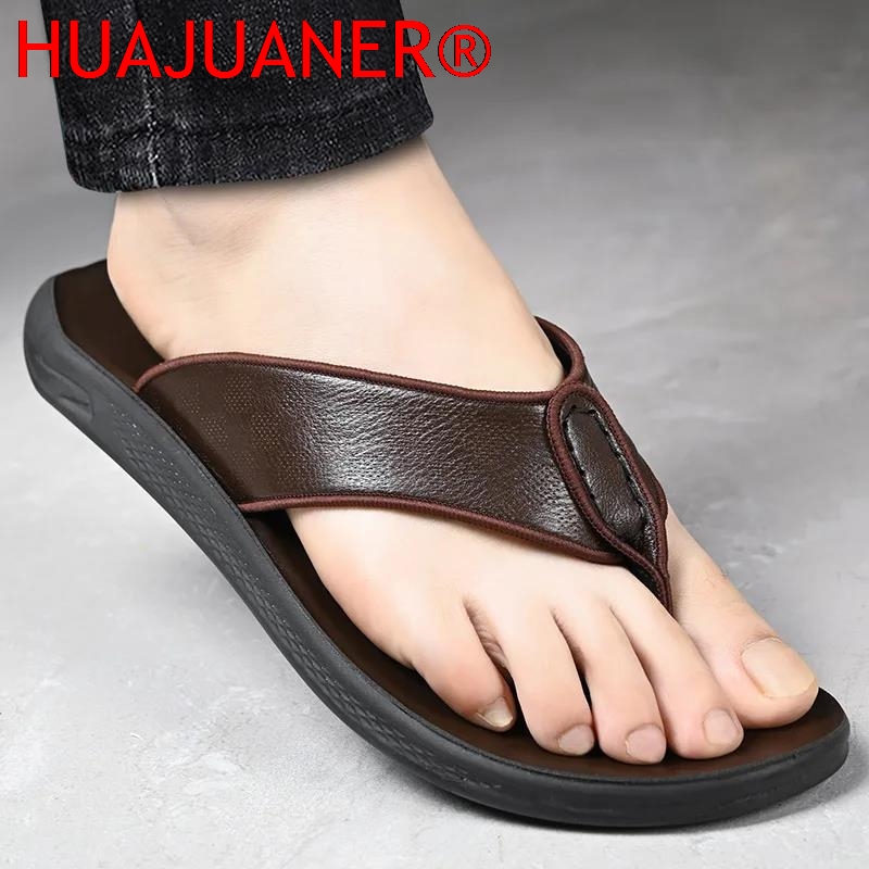 Casual Outdoor Men's Sandals S - Flip Flop Leather Men recensie en prijs