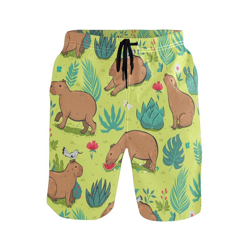 Cartoon Animal 3d Print Capyba - Trunks Board Surf recensie en prijs