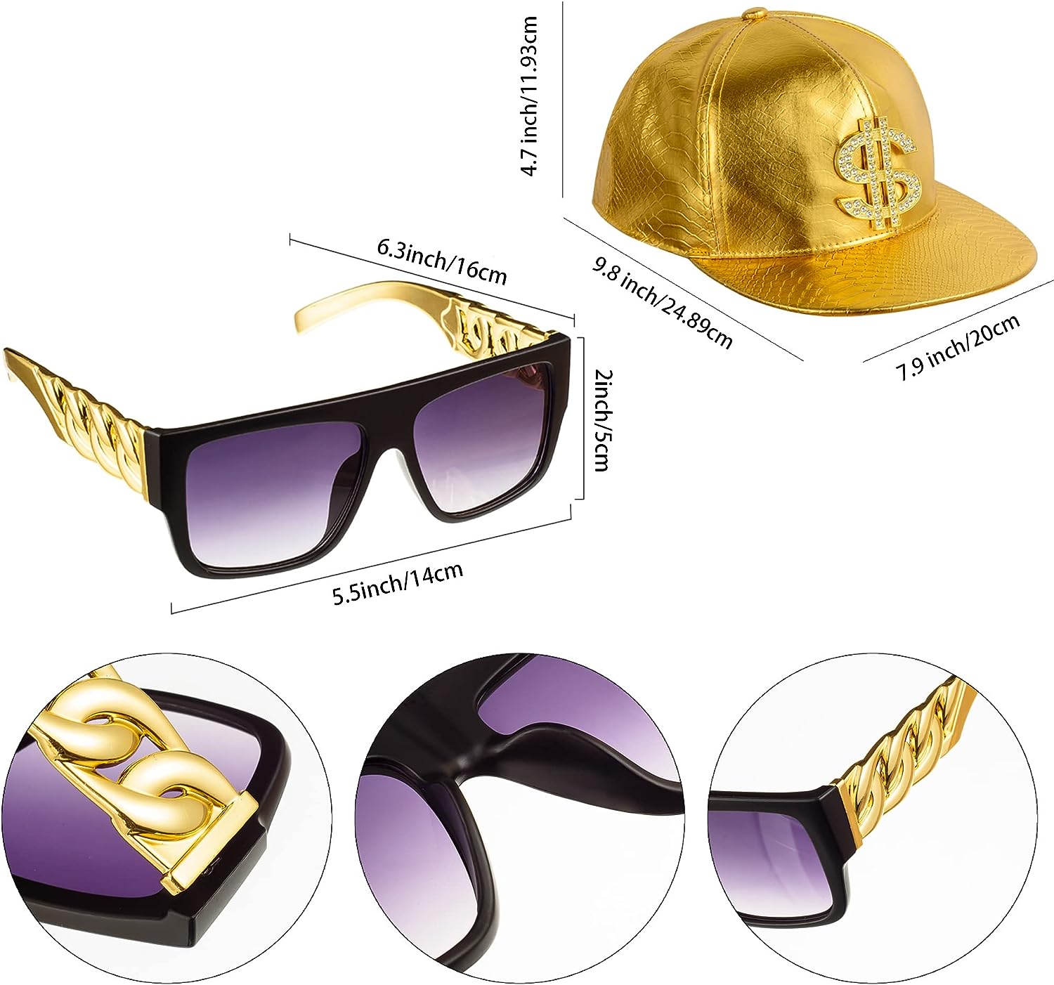 PESENAR 80s 90sHip Hop Costume - Sunglass Retainer Cord recensie en prijs